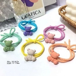 Резинки для волос детские 2шт «МЯТНЫЙ БУМ», мишки, микс 5 цветов, d-5.5см (Кокетка)