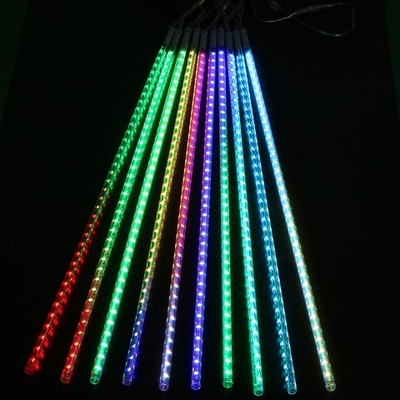Гирлянда "Тающие сосульки" светодиодная, 10шт х 50см, шаг 100см. IP65. 12V. RGB