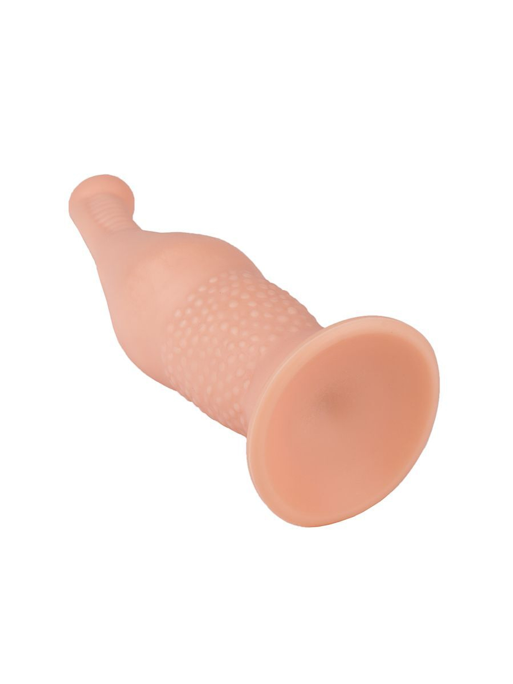 Анальный телесный стимулятор на присоске - 19,5 см. (Цвет: телесный)
