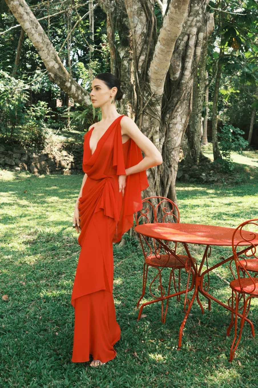 Платье из шифона