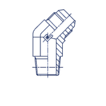 Штуцер FC45 JIC 1.5/8" NPT1.1/4"