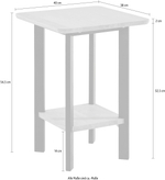 Дизайнерский столик-консоль Виби из дуба 40х40 см в стиле лофт, на металлических ножках