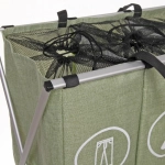 Корзина для белья тройная складная Тёмное, Светлое, Цветное 62*37*56,5 см зеленая