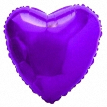 F 32"/78 см, Сердце, Фиолетовый, 1 шт.
