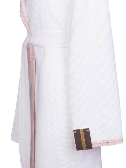 Селеста (белый) XL Халат вафельный с капюшоном