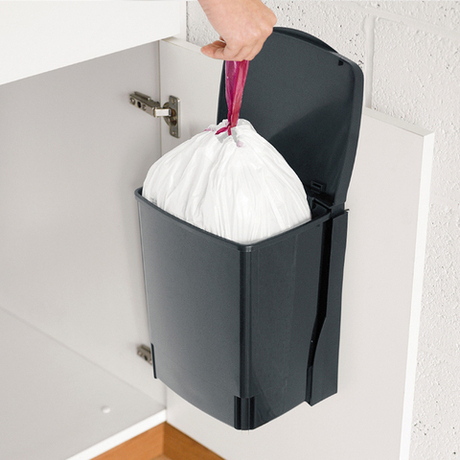 Ведро для мусора квадратное 10л встраиваемое Brabantia Черное