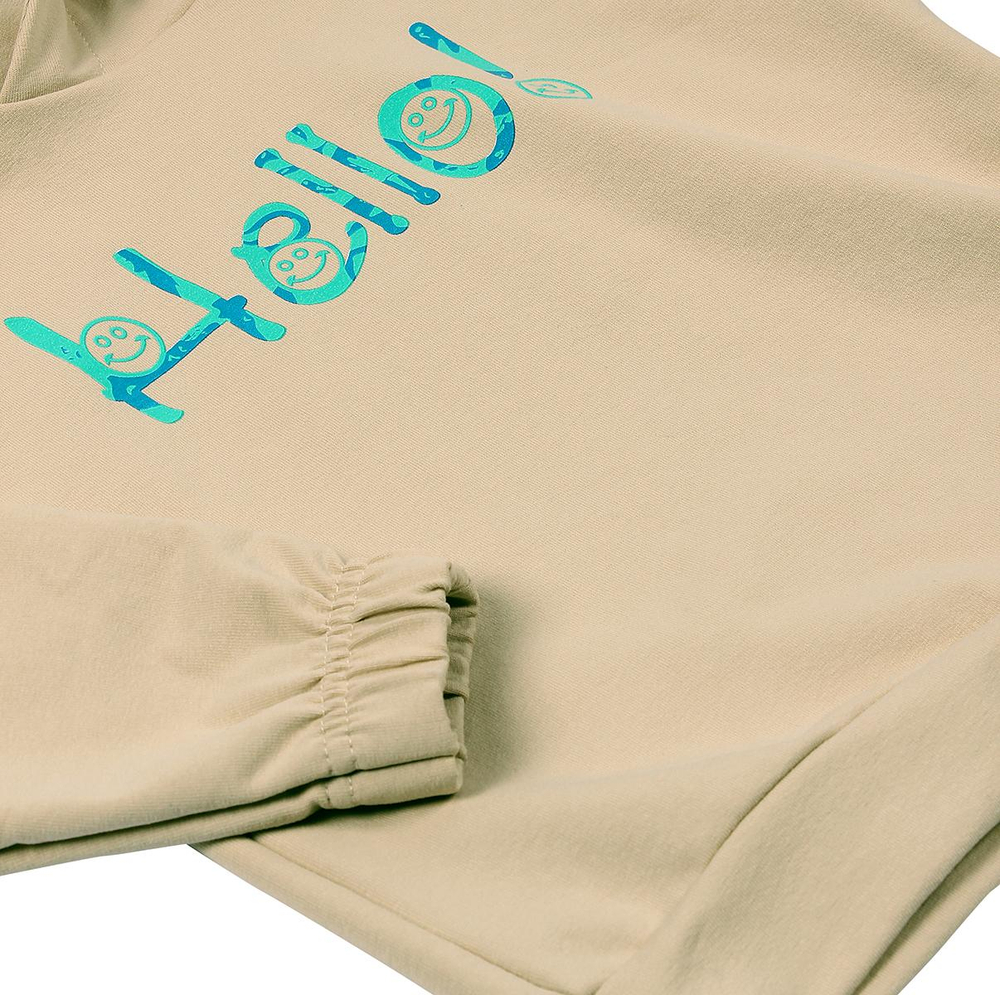 Костюм д/мальчика (джемпер+брюки) КМ-835/7 р.110 "Робот-7" бежевый (Ивашка)