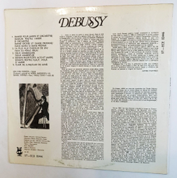 Винтажная виниловая пластинка LP Debussy Danses Pour Harpe Et Orchestre La Fille Aux Cheveux Du Lin Deux Arabesques Sonate Pour Flute, Alto Et Harpe Clair De Lune (Румыния 1984)