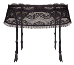 Широкий кружевной пояс для чулок Lilly (Размер: M) (Цвет: черный)