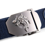 Ремень СЛЕДОПЫТ Волк 1400х36мм текстиль синий