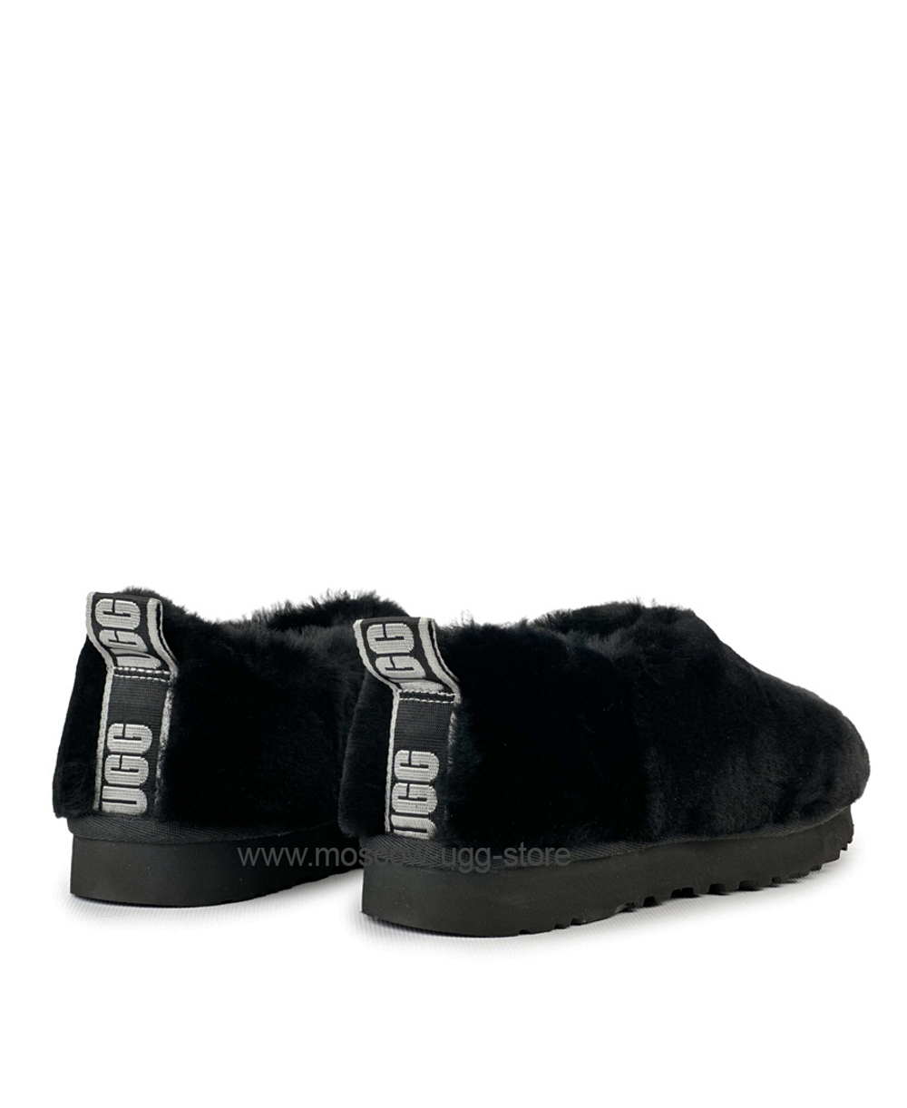 HAILEY FLUFF SLIPPERS - Black