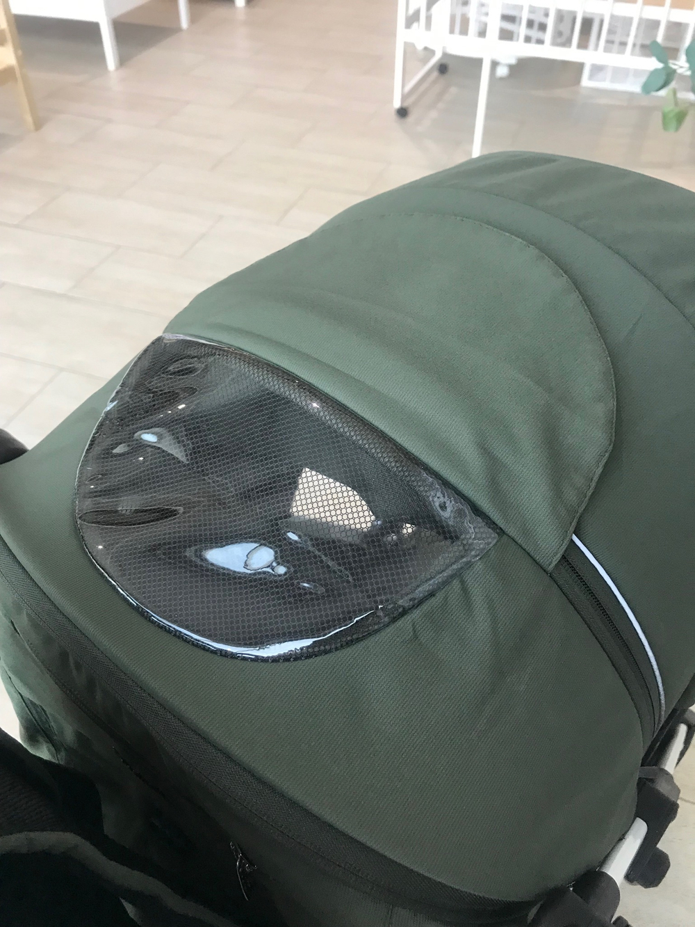 Коляска прогулочная Babalo 2024 Армейский текстиль на белой раме