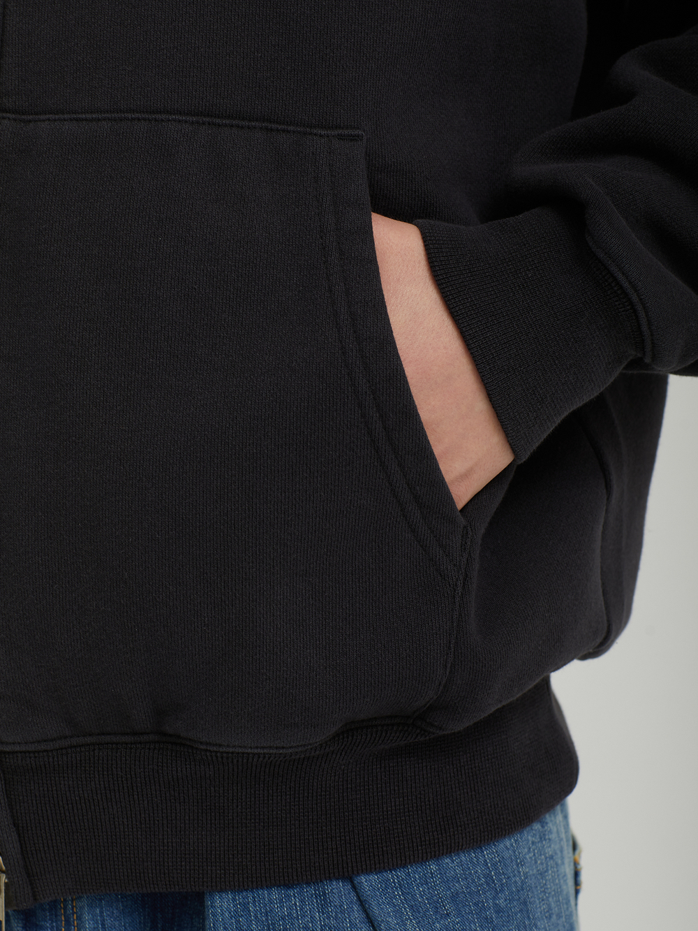 Мужская Толстовка Washed Script Logo Zip
