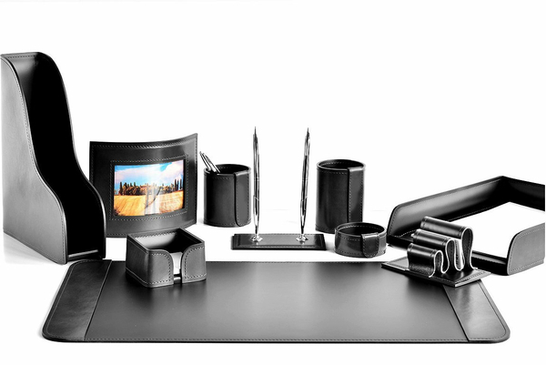 Письменный набор руководителя 10 предметов из кожи FG Black/Cuoietto