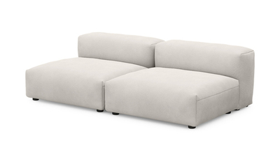 Сдвоенная дополнительная секция Фиджи (большая) Vivaldi 01 210*116*62 см, Белый  Нераскладной Фиеста