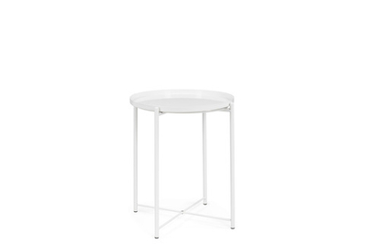 TRAY White/ CF-01 white metal dia 47*h50,8 Стол журнальный