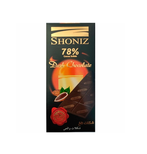 Шоколад PREMIUM горький "Shoniz" Иран 78%, 100г