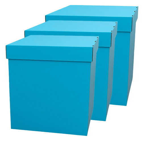 Коробка для шаров (гофроящик), Голубая, 700х700х700