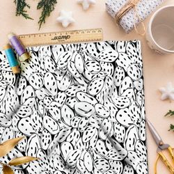 Ткань Ниагара Софт черно-белый марш