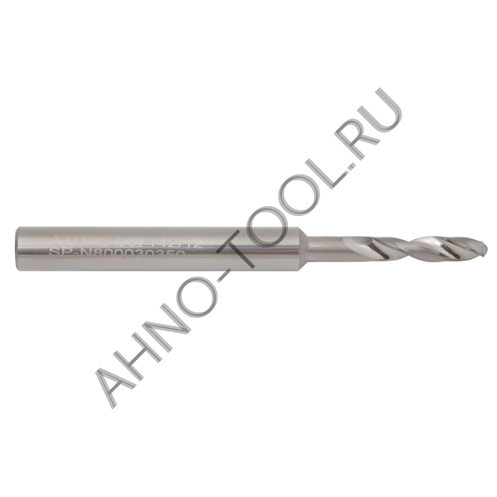 Сверло 3.3мм монолитное твердосплавное 3D без подвода СОЖ. для цвет.металлов SP-N800030330 VHM AHNO