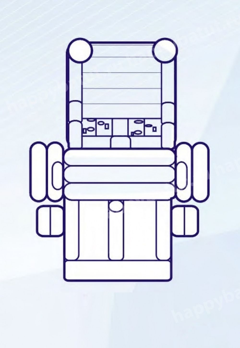 Надувной батут с двойной горкой "Формула 1" 9026