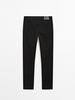 Massimo Dutti Джинсы облегающего кроя из смесового хлопка, черный