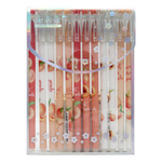 Ручка гелевая, пиши-стирай, Basir, синие чернила, серия "Персик", цветной корпус, 12 шт