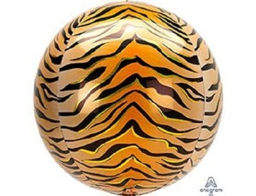 А Сфера 3D, 16"/41 см, Сафари, Тигр (надутый гелием)