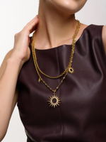 Колье "Sun mix chains" Gold