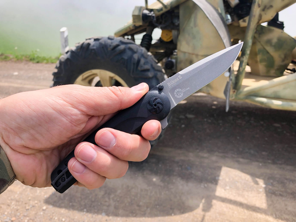 Складной нож Biker Z M390 (Cryo) StoneWash