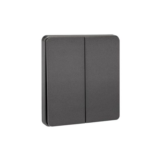 Выключатель ROUND 2 кл для жалюзи возвратный 10А с/у титан KRANZ