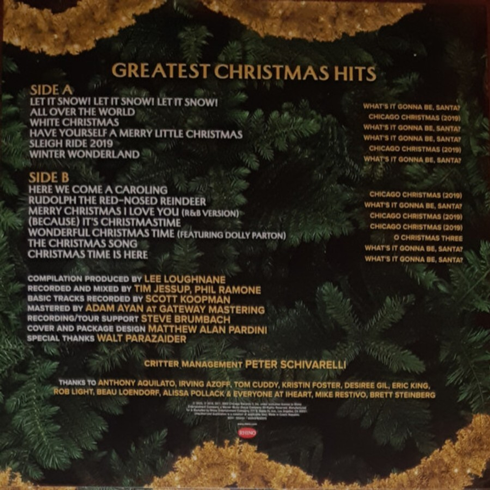 Chicago / Greatest Christmas Hits (Limited Edition)(Coloured Vinyl)(LP)