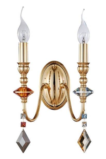 Настенный светильник Crystal Lux MERCEDES AP2 GOLD/COLOR