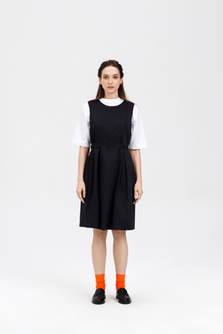 Платье-сарафан черное