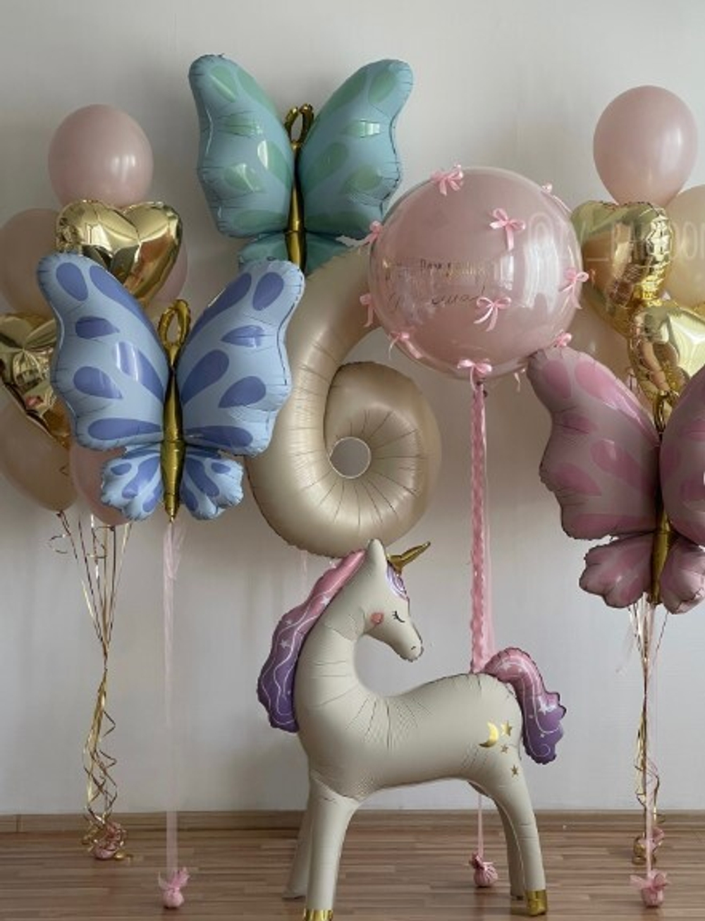 Фигура Бабочка Сиреневый Сатин 43" Fl