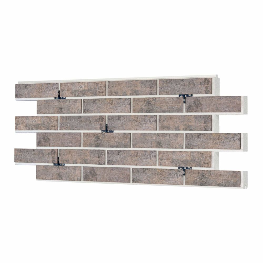 Клинкерная термопанель ППС Beryoza Ceramica Brick Wall Табачный 1020х455 мм