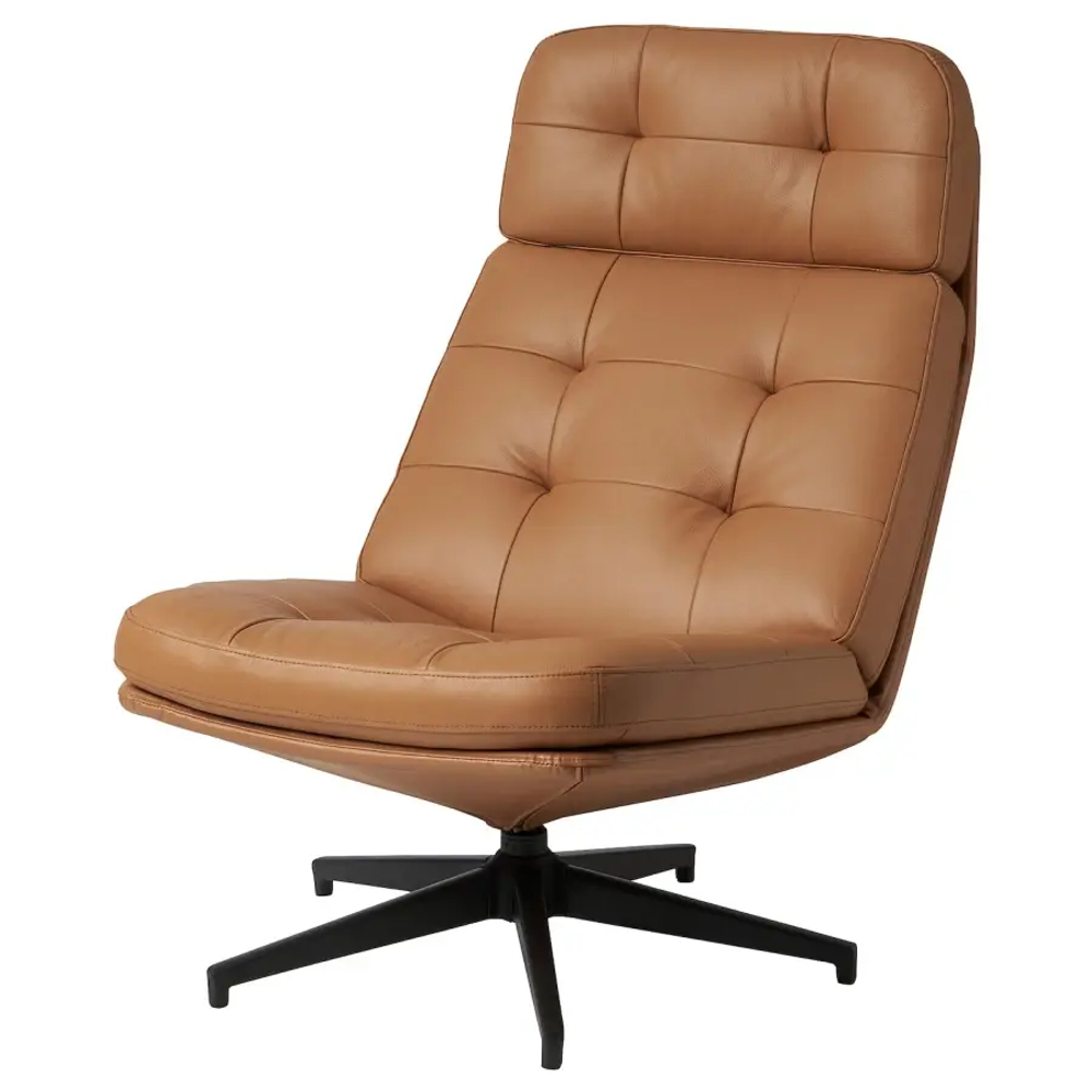 Вращающееся кресло - IKEA HAVBERG, 66х99х92 см, золотисто-коричневый, ХАВБЕРГ ИКЕА