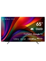 Телевизор OLED Digma Pro 65" OLED 65M Google TV Frameless черный/серебристый 4K Ultra HD 120Hz DVB-T DVB-T2 DVB-C DVB-S DVB-S2 USB WiFi Smart TV