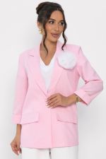Пиджак льняной Мэрлин (розовый) Б15430-7М LT Collection