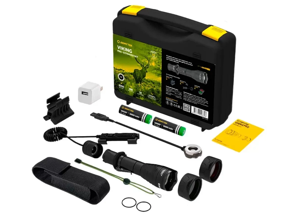 Фонарь подствольный с комплектом Armytek Viking Pro USB Extended Set (F07702C)