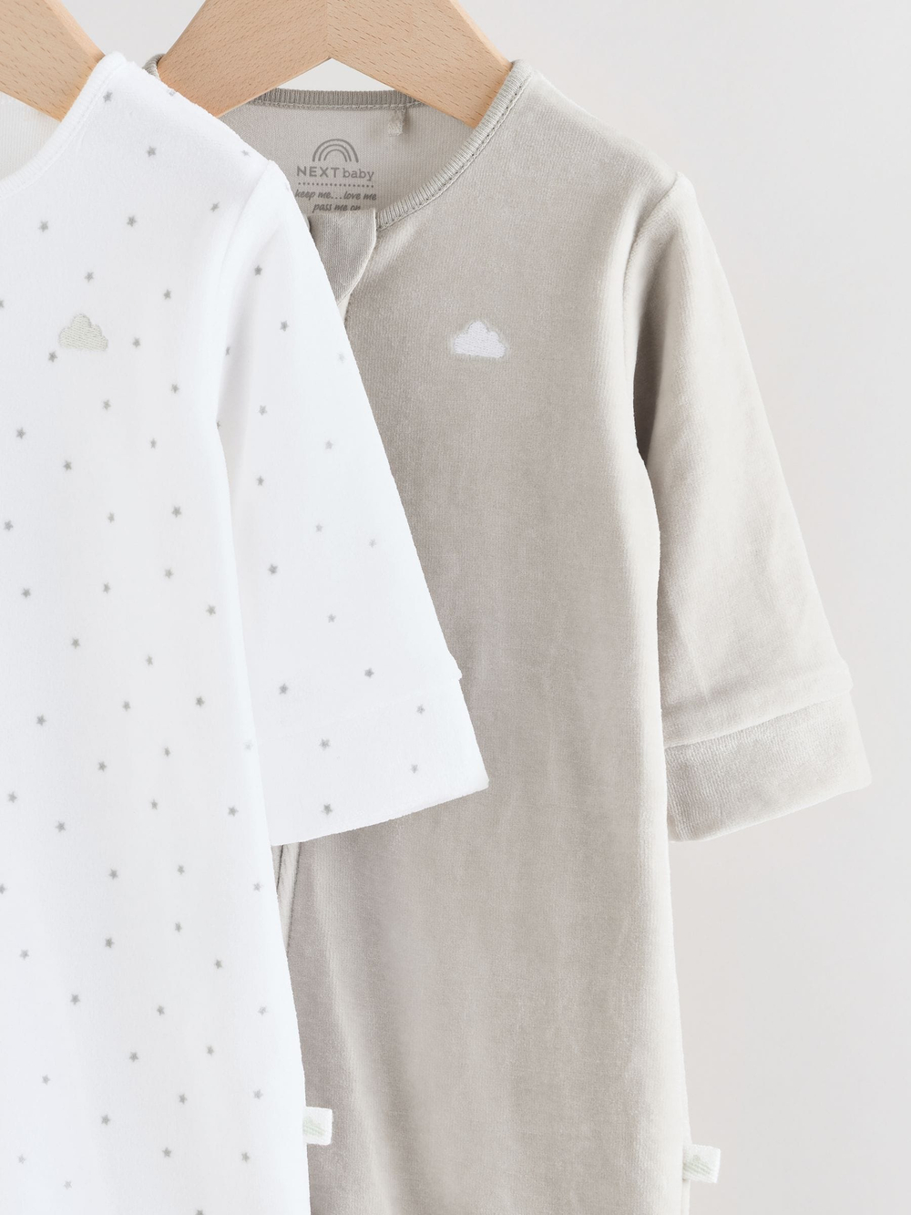 Комбинезон / Cлип для малышей Next F40-049, 2 шт., Серый, Белый