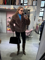 Шуба Slavic girl шоколадный