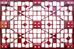 Паллет 1200х800х160 мм (перфорированный на 9 ножках вкладываемый), арт. TR 1208 L красный, код: 12745