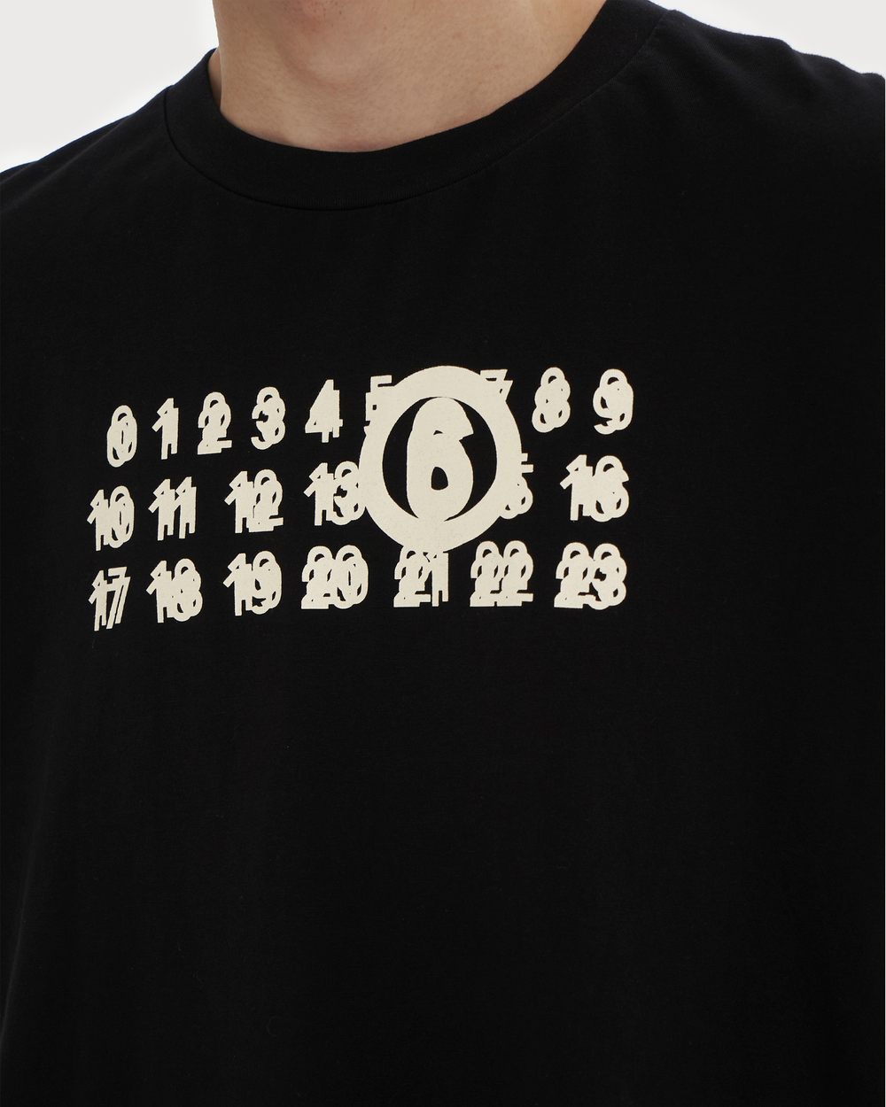 MM6 MAISON MARGIELA ЛОНГСЛИВ МУЖСКОЙ ЧЕРНЫЙ С ТРЕХ-СЛОЙНЫМ ЛОГОТИПОМ