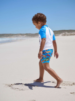 Костюм плавательный раздельный для мальчика Next E22-305, Синий, Белый