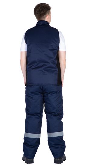 Жилет утепленный "Байкит", т.синий/черный