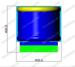 Коммерческий надувной батут "Синее море" с крышей