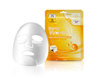 Тканевая маска с коэнзимом Q10 3W CLINIC Fresh Coenzim Q10 Mask Sheet