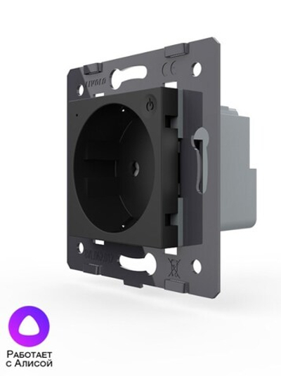 Умная Розетка электрическая с заземлением защитными шторками