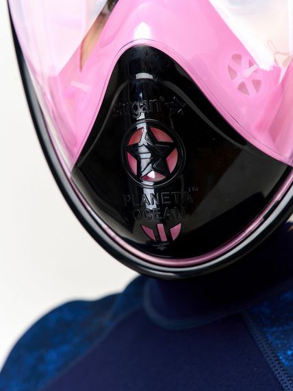 Маска полнолицевая Sargan Планета океан 2.0 черный/розовый